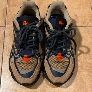 Lacoste Blue and Beige Athletic Shoes